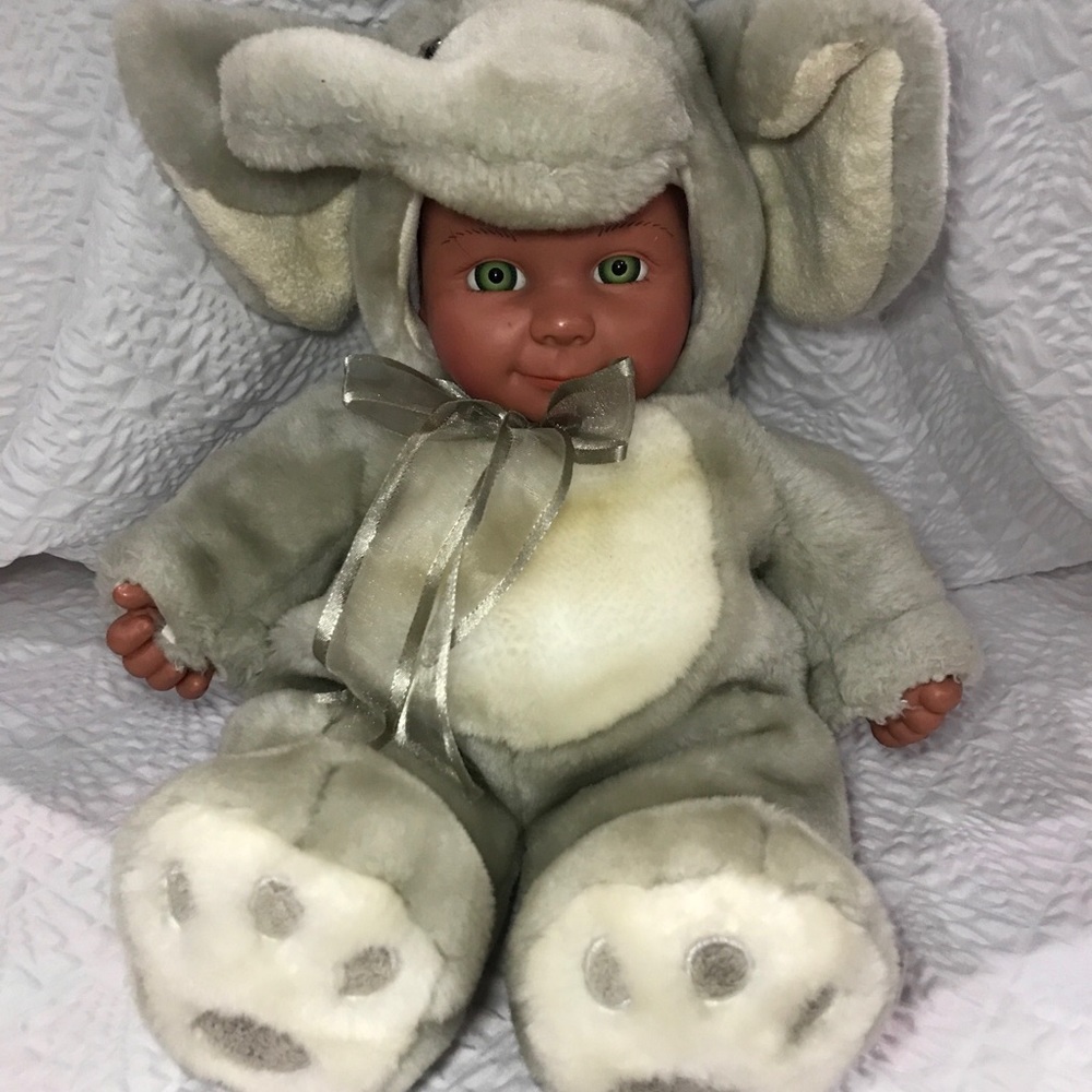 Passport Plush Toys Elephant with Childs Face Hugfun International Soft Body